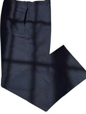 Bertucci Mens Blue Dress Pants Pleated Front W/ Button & Zipper Closure Size 34